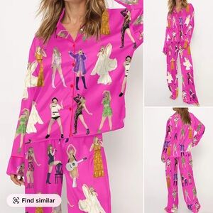 SHESHOW Pajama Set • Long Pants / Long Sleeve Shirt • Taylor Swift • Medium